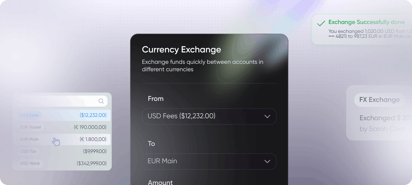 Foreign exchange rates interface