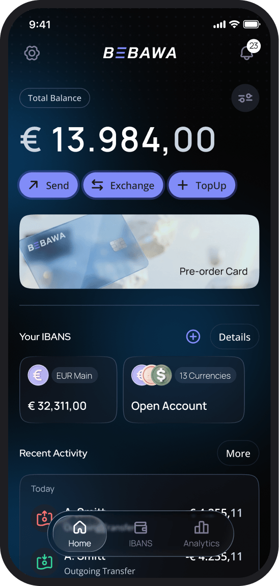 Mobile app dark theme preview