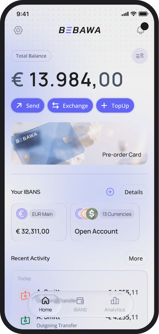Mobile app light theme preview